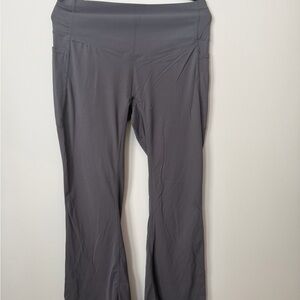 Halara Gray Flare Leggings High Waisted Yoga Pants w/ Pockets